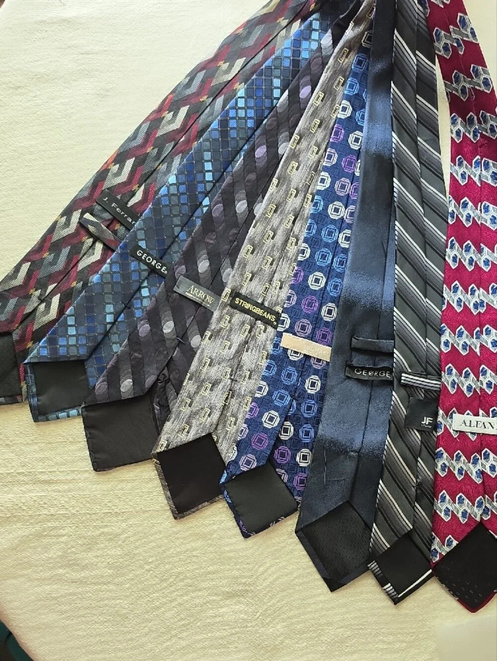 8 Piece Bundle Of Assorted Men’s Patterned Ties - Multi-Color Set